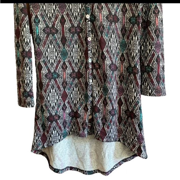 NWT Printed Button-up Sleeved Cardigan Dress - Picture 4 of 13